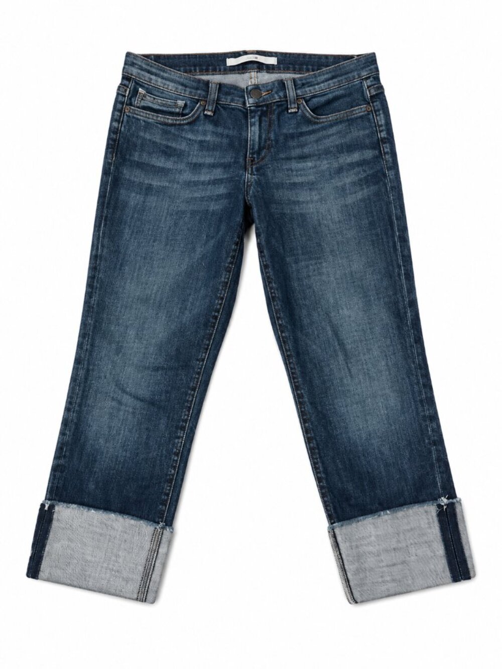 Joe's Jeans Cropped Skinny Capri Jeans Size 27 Medium Wash Cuffed Denim
